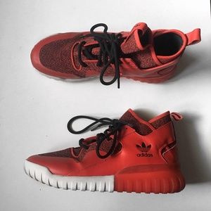 red tubular x shoes